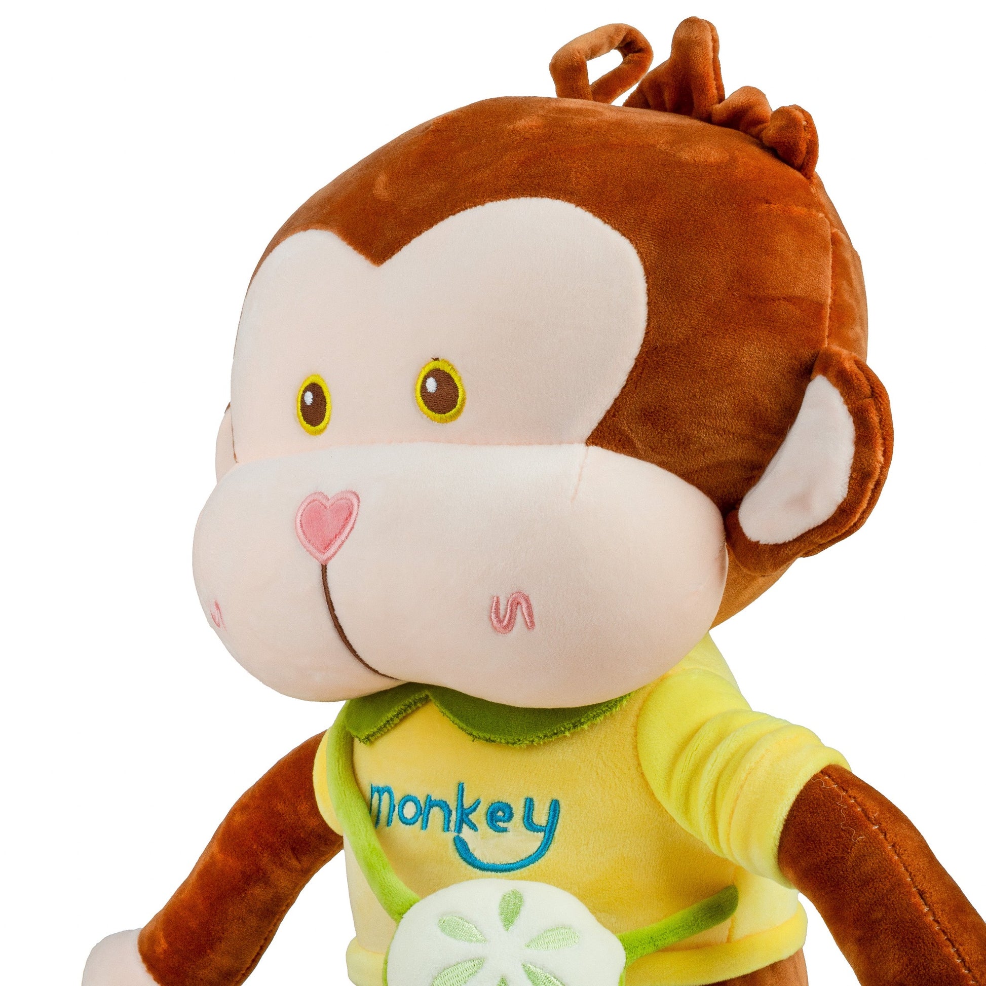 monkey soft toy with bag